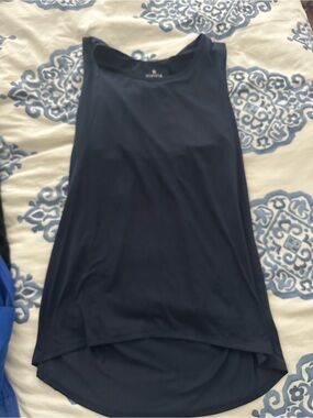 Athleta Navy Sleeveless High-Low Tank Top
